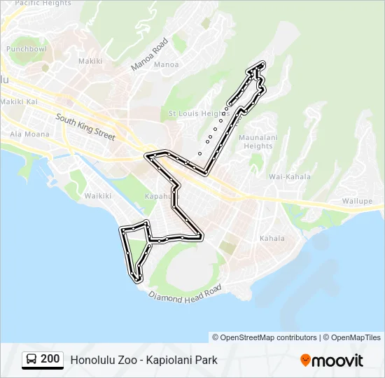 200 Bus Line Map