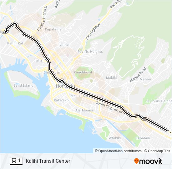 1 bus Line Map