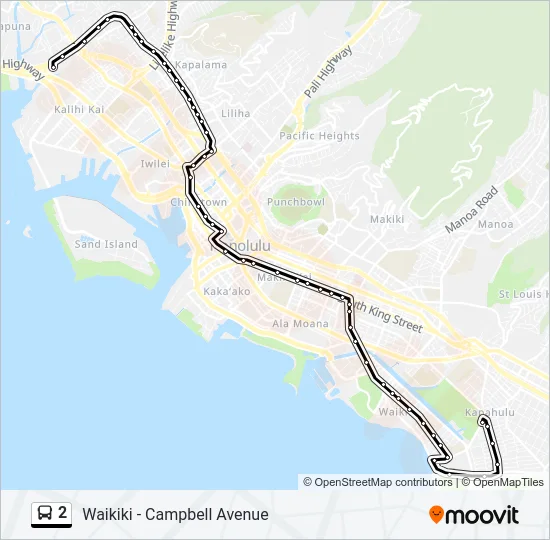 2 Bus Line Map