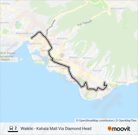 2 Bus Line Map