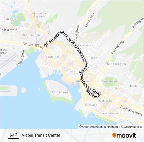 2 Bus Line Map