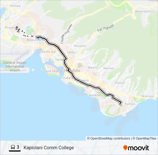 3 Bus Line Map