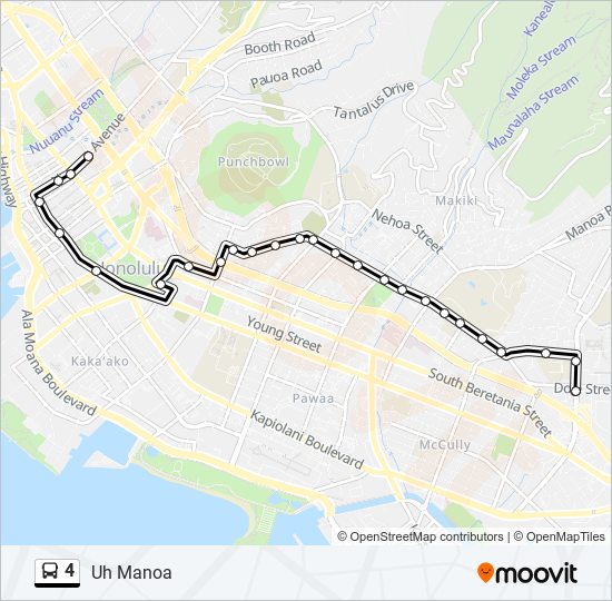 Mapa de 4 de autobús