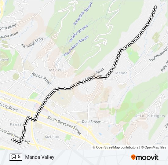 5 bus Line Map