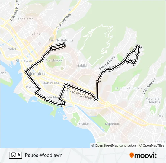 6 Bus Line Map
