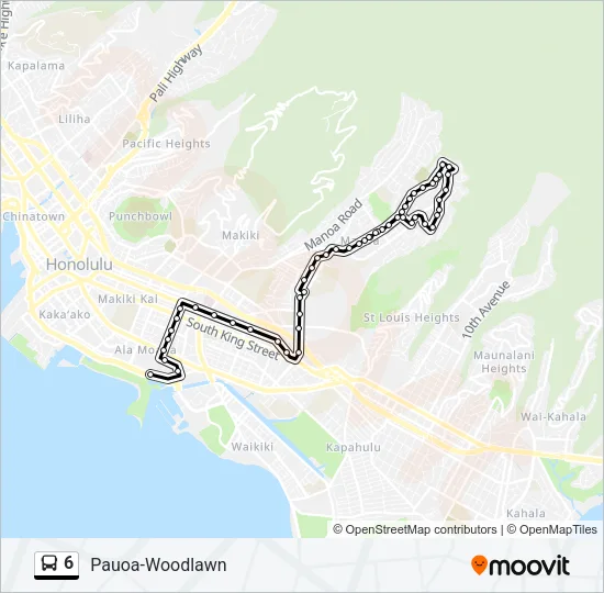 6 Bus Line Map