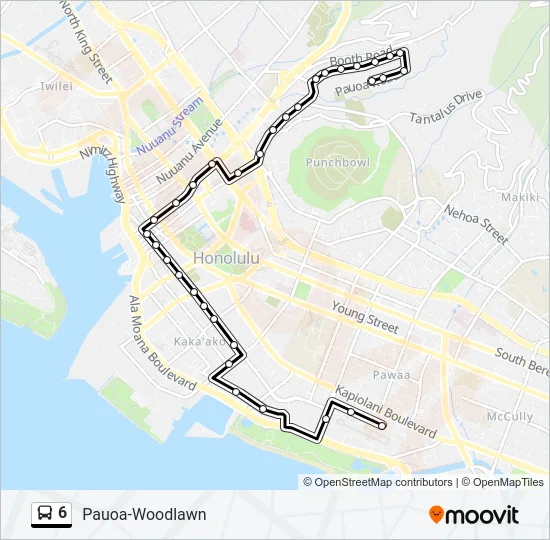 6 Bus Line Map