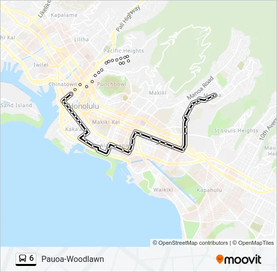 6 Bus Line Map