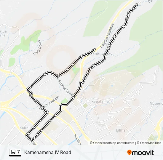 7 Bus Line Map