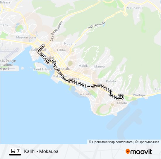 7 Bus Line Map