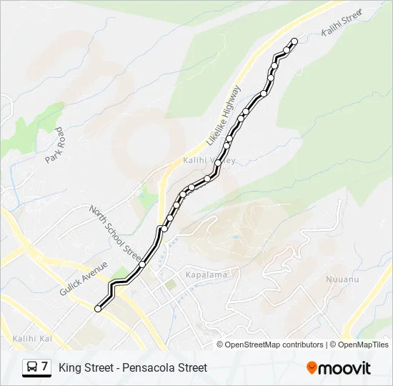 7 Bus Line Map