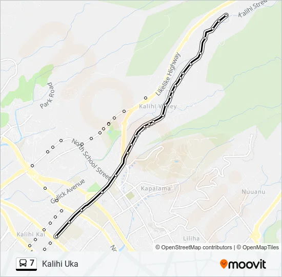 7 Bus Line Map