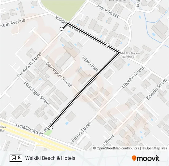 8 Bus Line Map