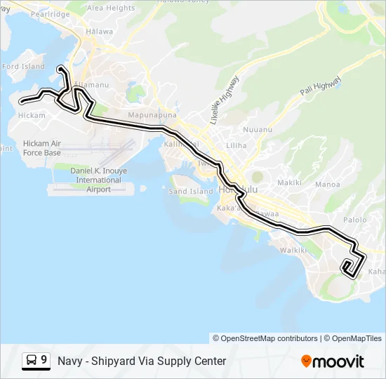 9 Bus Line Map