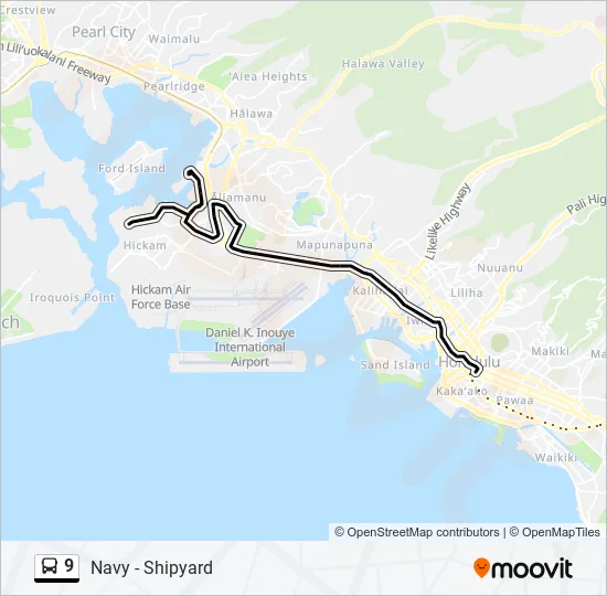 9 Bus Line Map