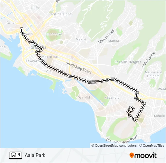 9 Bus Line Map