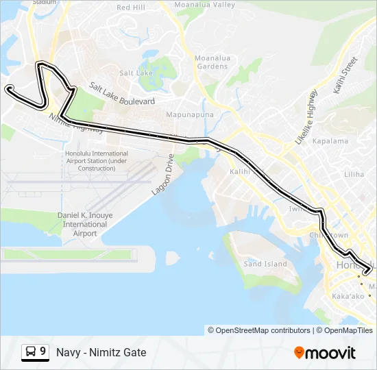 9 Bus Line Map