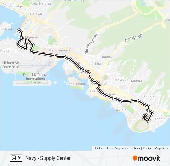 9 Bus Line Map