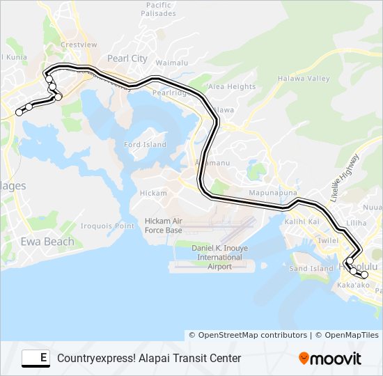 E bus Line Map