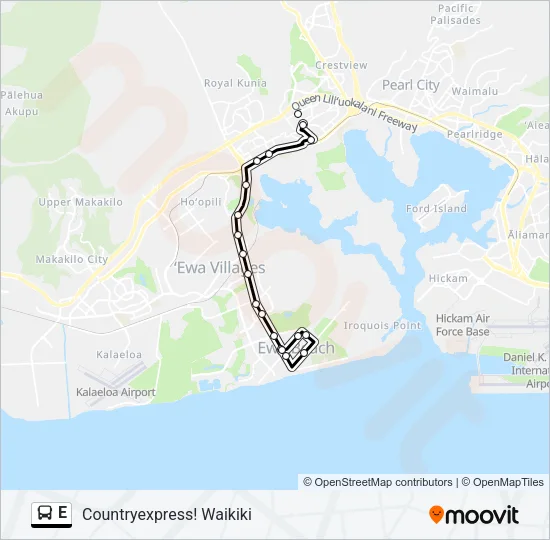 E Bus Line Map