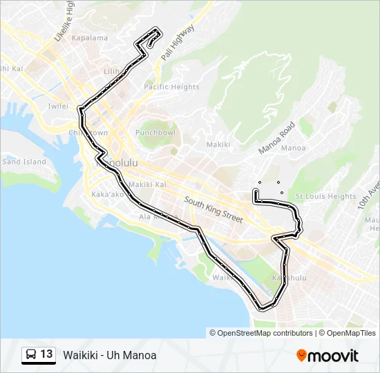 13 Bus Line Map