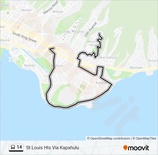 14 Bus Line Map