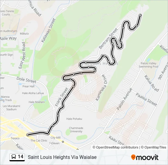 14 Bus Line Map