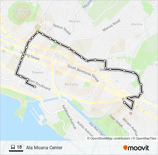 18 Bus Line Map