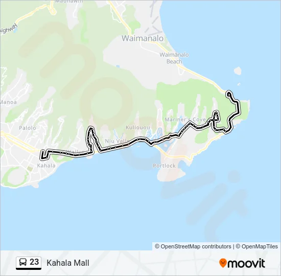 23 Bus Line Map