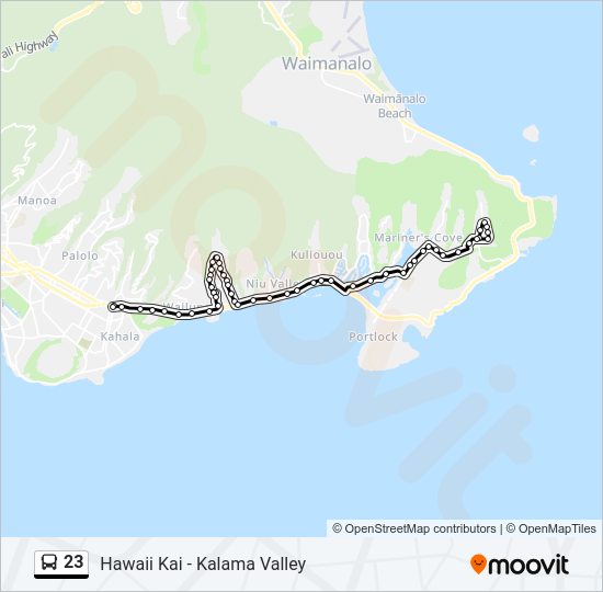 23 bus Line Map