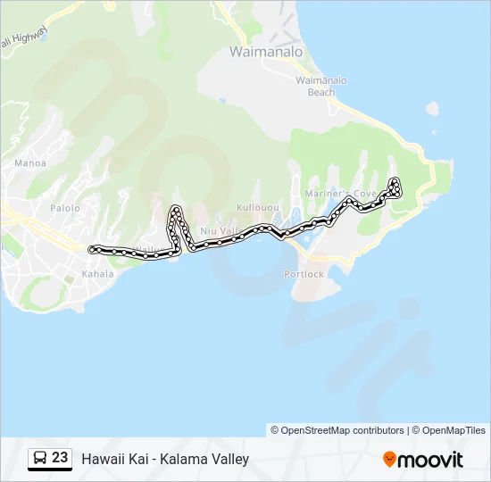 23 Bus Line Map