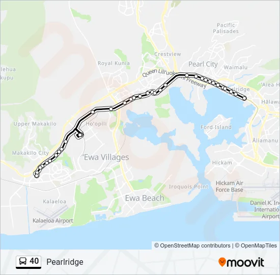 40 Bus Line Map