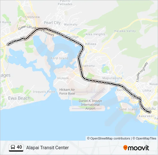 40 Bus Line Map