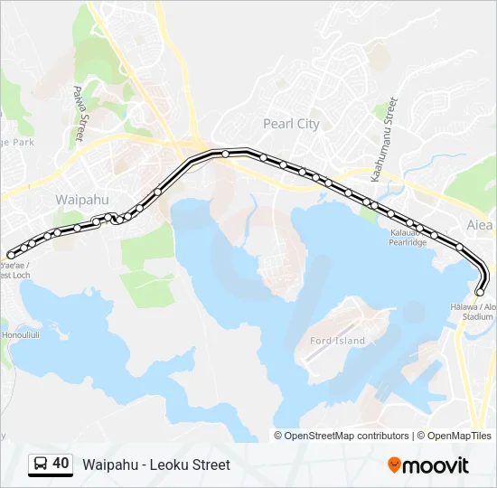 40 Bus Line Map