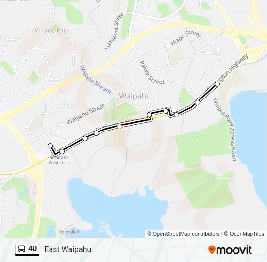 40 Bus Line Map