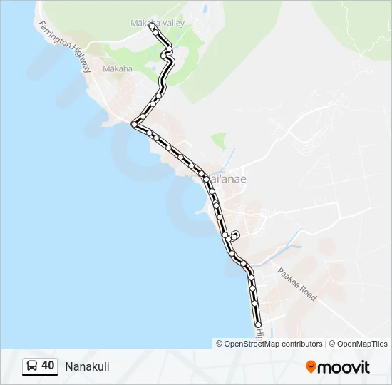40 Bus Line Map