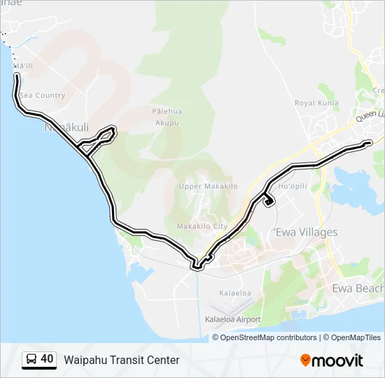 40 Bus Line Map
