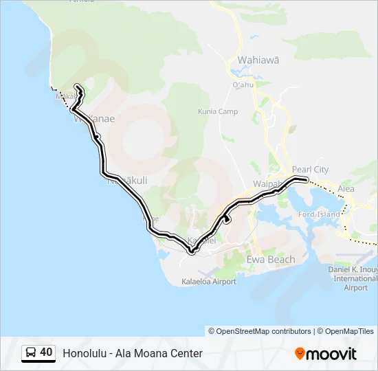 40 Bus Line Map