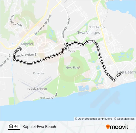 41 Bus Line Map