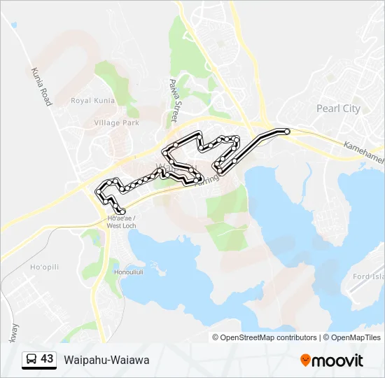 43 Bus Line Map