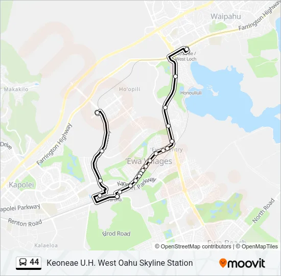 44 Bus Line Map