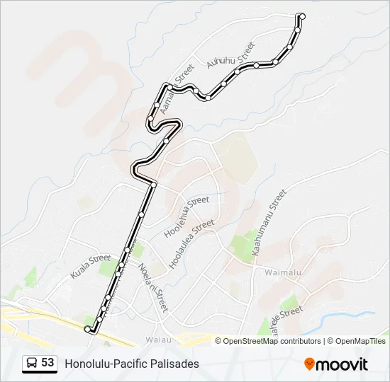 53 Bus Line Map