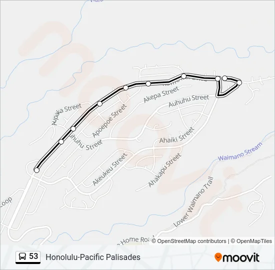53 Bus Line Map