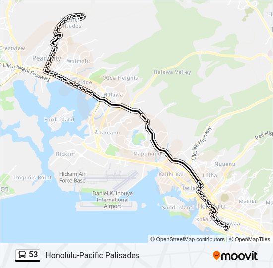 53 bus Line Map