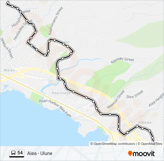54 Bus Line Map