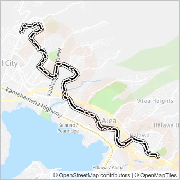54 Route: Schedules, Stops & Maps - Upper Pearl City (Updated)