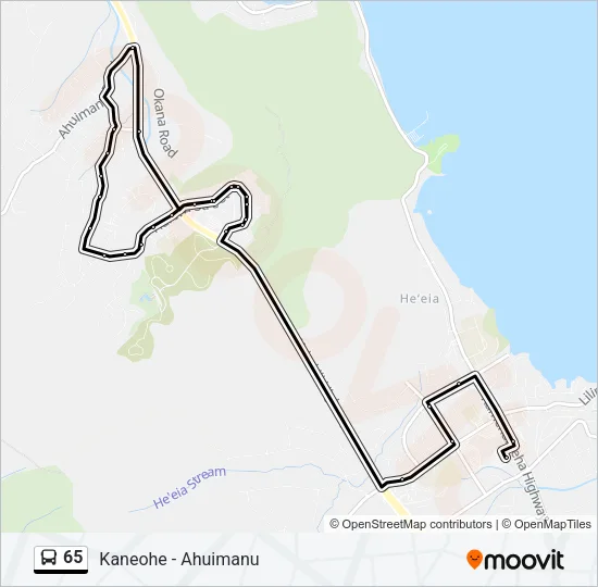 65 Bus Line Map