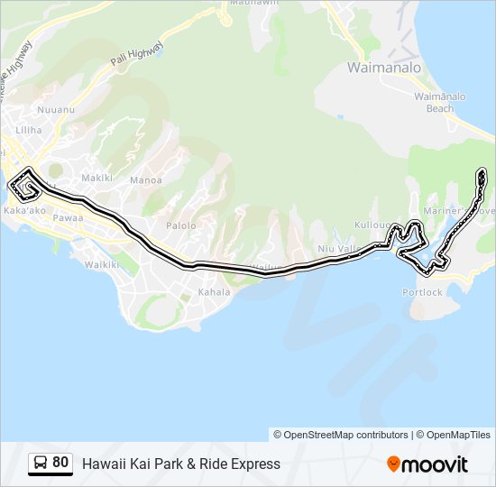 Mapa de 80 de autobús