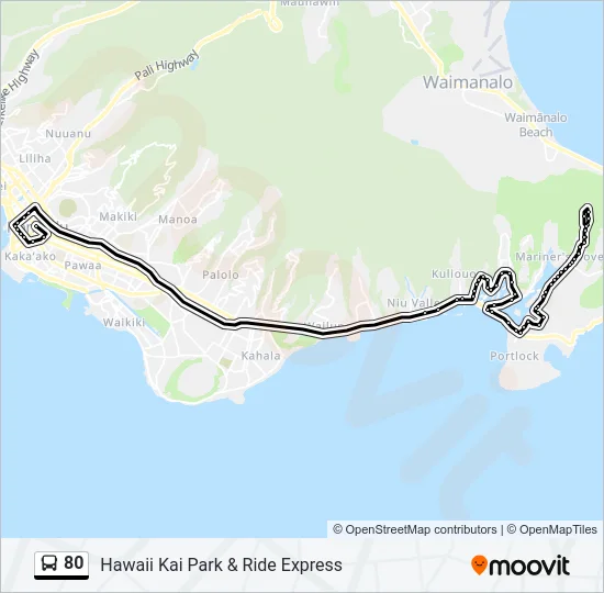 80 Bus Line Map