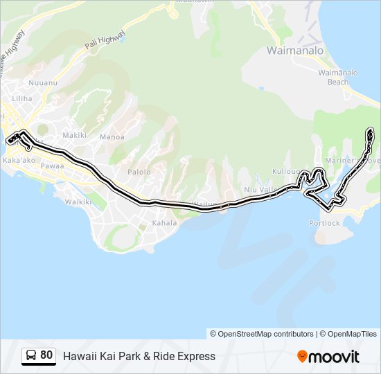 80 bus Line Map